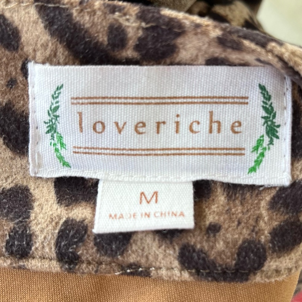 •Loveriche• Sueded Cheetah Pattern Skinny Pants - Size Medium - Picture 2 of 7